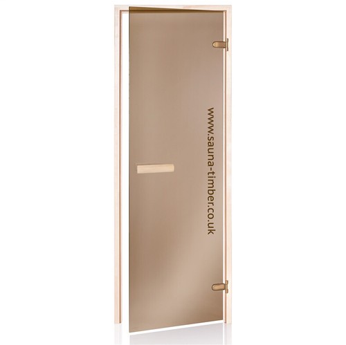 Sauna glass door hardwood - sauna,