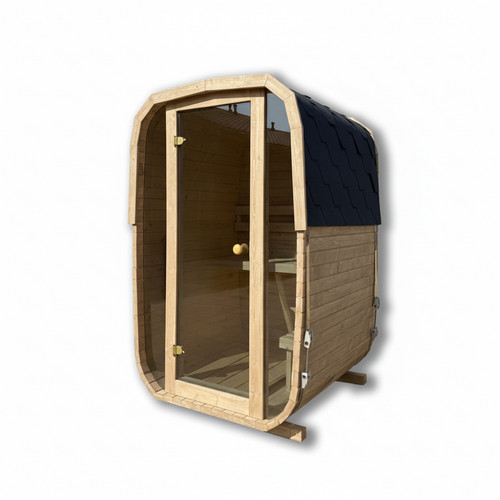 Mini glass luxury square sauna - luxury,
